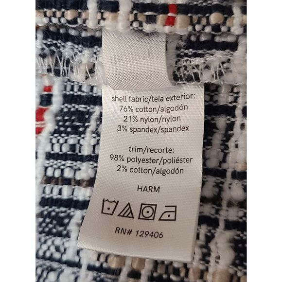 ⚓✨ Nautical Tweed Mini Skirt with Gold Anchor Buttons SIZE S - Picture 9 of 14